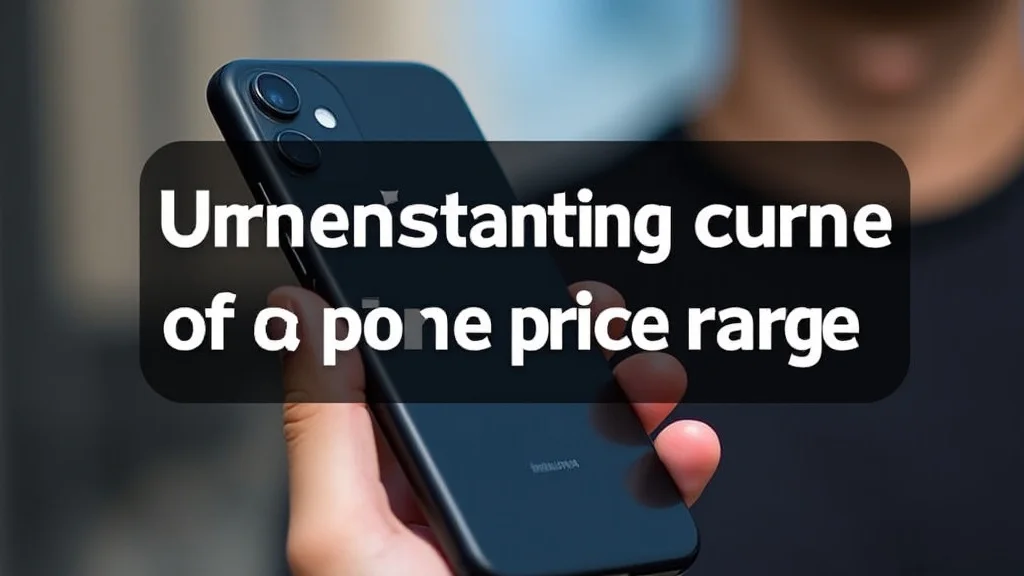 The image shows a selection of recent smartphone models displayed, illustrating current iPhone price ranges.
